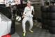 Mercedes Grand Prix driver Nico Rosberg of Germany plays football in the paddock prior to the start of the first free practice at the Monza Formula One circuit, in Monza, Italy, Friday, Sept. 7, 2012 . The Formula One race will be held on Sunday. (AP Photo/Luca Bruno)