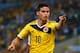 RIO DE JANEIRO, BRAZIL - JUNE 28: James Rodriguez of Colombia celebrates scoring his team's second goal and his second of the game during the 2014 FIFA World Cup Brazil round of 16 match between Colombia and Uruguay at Maracana on June 28, 2014 in Rio de Janeiro, Brazil. (Photo by Clive Rose/Getty Images)