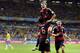 Germany's Toni Kroos celebrates with Sami Khedira (6) and Miroslav Klose (11) after scoring his side's fourth goal during the World Cup semifinal soccer match between Brazil and Germany at the Mineirao Stadium in Belo Horizonte, Brazil, Tuesday, July 8, 2014. (AP Photo/Natacha Pisarenko)