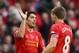 LIVERPOOL, ENGLAND - NOVEMBER 09: Luis Suarez of Liverpool celebrates scoring the third goal with his team-mate Steven Gerrard during the Barclays Premier League match between Liverpool and Fulham at Anfield on November 9, 2013 in Liverpool, England. (Photo by Alex Livesey/Getty Images)