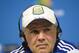 Argentina's head coach Alejandro Sabella attends an official press conference the day before the World Cup semifinals soccer match between Netherlands and Argentina, at the Itaquerao Stadium in Sao Paulo, Brazil, Tuesday, July 8, 2014. (AP Photo/Manu Fernandez)