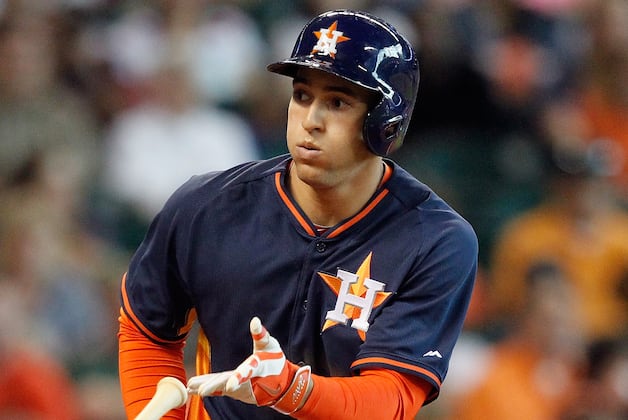Astros' Springer (knee) Held out of Lineup