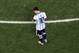 Argentina's Lionel Messi looks down during the World Cup semifinal soccer match between the Netherlands and Argentina at the Itaquerao Stadium in Sao Paulo, Brazil, Wednesday, July 9, 2014. (AP Photo/Fabrizio Bensch, Pool)