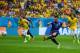 BRASILIA, BRAZIL - JULY 12: Robin van Persie of the Netherlands shoots and scores his team's first goal on a penalty kick during the 2014 FIFA World Cup Brazil Third Place Playoff match between Brazil and the Netherlands at Estadio Nacional on July 12, 2014 in Brasilia, Brazil. (Photo by Jamie McDonald/Getty Images)