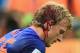 BRASILIA, DF - JULY 12: Dirk Kuyt of the Netherlands bleeds from the head after a collision during the 2014 FIFA World Cup Brazil Third Place Playoff match between Brazil and the Netherlands at Estadio Nacional on July 12, 2014 in Brasilia, Brazil. (Photo by Buda Mendes/Getty Images)
