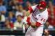 PHILADELPHIA, PA - JUNE 26: Chase Utley #26 of the Philadelphia Phillies hits a two-run walk-off home run in the 14th inning to defeat the Miami Marlins 5-3. during the second inning in a game at Citizens Bank Park on June 26, 2014 in Philadelphia, Pennsylvania. (Photo by Rich Schultz/Getty Images)