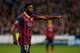 AMSTERDAM, NETHERLANDS - NOVEMBER 26: Alex Song of Barcelona speaks to a team mate during the UEFA Champions League Group H match between Ajax Amsterdam and FC Barcelona at Amsterdam Arena on November 26, 2013 in Amsterdam, Netherlands. (Photo by Dean Mouhtaropoulos/Getty Images)