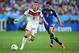 RIO DE JANEIRO, BRAZIL - JULY 13: Toni Kroos of Germany and Enzo Perez of Argentina compete for the ball during the 2014 FIFA World Cup Brazil Final match between Germany and Argentina at Maracana on July 13, 2014 in Rio de Janeiro, Brazil. (Photo by Laurence Griffiths/Getty Images)