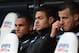 NEWCASTLE UPON TYNE, ENGLAND - MARCH 22: Hatem Ben Arfa (C) of Newcastle United looks on from the bench during the Barclays Premier League match between Newcastle United and Crystal Palace at St James' Park on March 22, 2014 in Newcastle upon Tyne, England. (Photo by Mark Runnacles/Getty Images)