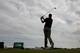 Adam Scott of Australia plays a shot on the 4th tee during a practice round at the Royal Liverpool Golf Club prior to the start of the British Open Golf Championship, in Hoylake, England, Saturday, July 12, 2014. The 2014 Open Championship starts on Thursday, July 17. (AP Photo/Jon Super)