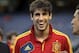 Spain midfielder Javi Martinez is seen on the field before the start of an exhibition international friendly soccer match against Ireland on Tuesday, June 11, 2013, at Yankee Stadium in New York. (AP Photo/Mary Altaffer)