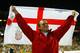 Mike Tindall celebrates England's World Cup triumph in 2003.