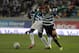 Sporting's Islam Slimani, right, from Algeria, battles for the ball with Porto's Eliaquim Mangala, from France, during the Portuguese league soccer match between Sporting and Porto at Sporting's Alvalade stadium, in Lisbon, Sunday, March 16, 2014. (AP Photo/Francisco Seco)