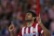 Atletico's Diego Costa celebrates his goal during a Spanish La Liga soccer match between Atletico de Madrid and Elche at the Vicente Calderon stadium in Madrid, Spain, Friday, April 18, 2014. (AP Photo/Gabriel Pecot)