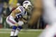 Buffalo Bills linebacker Kiko Alonso warms up before an NFL football game against the New England Patriots Sunday, Dec. 29, 2013, in Foxborough, Mass. (AP Photo/Steven Senne)
