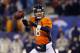 EAST RUTHERFORD, NJ - FEBRUARY 02: Quarterback Peyton Manning #18 of the Denver Broncos looks to pass against the Seattle Seahawks during Super Bowl XLVIII at MetLife Stadium on February 2, 2014 in East Rutherford, New Jersey. (Photo by Kevin C. Cox/Getty Images)