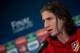 MADRID, SPAIN - MAY 19: Player Filipe Luis of Atletico de Madrid attends questions from the media at Club Atletico de Madrid press conference during the Media Day prior to UEFA Champions League Final between Club Atletico de Madrid and Real Madrid CF at Vicente Calderon stadium on May 19, 2014 in Madrid, Spain. (Photo by Gonzalo Arroyo Moreno/Getty Images)