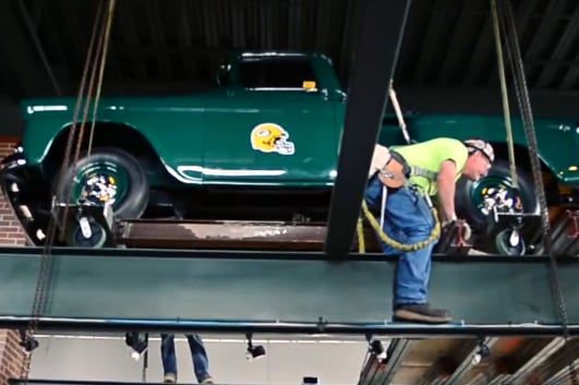 1957 Chevy Moves to New Packers Pro Shop