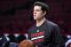 Apr 14, 2014; Chicago, IL, USA; Chicago Bulls guard Jimmer Fredette (32) warms up before the game against the Orlando Magic at United Center. Mandatory Credit: Mike DiNovo-USA TODAY Sports