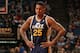MINNEAPOLIS, MN - JANUARY 18: Brandon Rush #25 of the Utah Jazz stands on the court against the Minnesota Timberwolves on January 18, 2014 at Target Center in Minneapolis, Minnesota. NOTE TO USER: User expressly acknowledges and agrees that, by downloading and or using this Photograph, user is consenting to the terms and conditions of the Getty Images License Agreement. Mandatory Copyright Notice: Copyright 2014 NBAE (Photo by Jordan Johnson/NBAE via Getty Images)