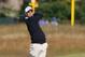 Adam Scott of Australia plays a shot on the 5th hole during a practice round ahead of the British Open Golf championship at the Royal Liverpool golf club, Hoylake, England, Tuesday July 15, 2014. The British Open starts on Thursday July 17. (AP Photo/Jon Super)