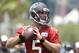 Jacksonville Jaguars quarterback Blake Bortles looks for a receiver during NFL football minicamp in Jacksonville, Fla., Tuesday, June 17, 2014. (AP Photo/John Raoux)
