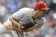 MILWAUKEE, WI - JULY 07: Cole Hamels #35 of the Philadelphia Phillies pitches during the bottom of the first inning against the Milwaukee Brewers at Miller Park on July 07, 2014 in Milwaukee, Wisconsin. (Photo by Mike McGinnis/Getty Images)