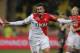 Monaco's Emmanuel Riviere of France celebrates after scoring the first goal against Ajaccio during their French League One soccer match, in Monaco stadium, Sunday, Dec. 8, 2013. (AP Photo/Lionel Cironneau)
