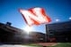LINCOLN, NE - NOVEMBER 16: A flag is displayed after the Nebraska Cornhuskers score against the Michigan State Spartans during their game at Memorial Stadium on November 16, 2013 in Lincoln, Nebraska. (Photo by Eric Francis/Getty Images)