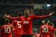 MADRID, SPAIN - FEBRUARY 13: Danny Welbeck of Manchester United celebrates scoring the opening goal during the UEFA Champions League Round of 16 first leg match between Real Madrid and Manchester United at Estadio Santiago Bernabeu on February 13, 2013 in Madrid, Spain. (Photo by Mike Hewitt/Getty Images)