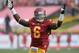 Oct 26, 2013; Los Angeles, CA, USA; USC Trojans safety Josh Shaw (6) tries to get the crowd going during the third quarter of the Trojans 19-3 win over the Utah Utes at Los Angeles Memorial Coliseum. Mandatory Credit: Robert Hanashiro-USA TODAY Sports