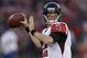 Atlanta Falcons quarterback Matt Ryan (2) warms up before an NFL football game against the San Francisco 49ers in San Francisco, Monday, Dec. 23, 2013. (AP Photo/Tony Avelar)