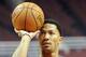 Feb 13, 2014; Chicago, IL, USA; Chicago Bulls point guard Derrick Rose (1) shoots free throws before the game between the Chicago Bulls and the Brooklyn Nets at the United Center. Mandatory Credit: David Banks-USA TODAY Sports
