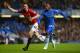 LONDON, ENGLAND - OCTOBER 31: Daniel Sturridge of Chelsea takes on Michael Keane of Manchester United during the Capital One Cup Fourth Round match between Chelsea and Manchester United at Stamford Bridge on October 31, 2012 in London, England. (Photo by Shaun Botterill/Getty Images)