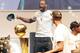 MIAMI, FL - JUNE 24: LeBron James of the Miami Heat attends the NBA Championship victory rally at the AmericanAirlines Arena on June 24, 2013 in Miami, Florida. The Miami Heat defeated the San Antonio Spurs in the NBA Finals. (Photo by Alexander Tamargo/Getty Images)