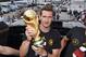 BERLIN, GERMANY - JULY 15: Miroslav Klose celebrates during the German team victory ceremony on July 15, 2014 in Berlin, Germany. Germany won the 2014 FIFA World Cup Brazil match against Argentina in Rio de Janeiro on July 13. (Photo by Markus Gilliar - Pool /Getty Images)