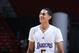 LAS VEGAS, NV - JULY 18: Jordan Clarkson #5 of the Los Angeles Lakers smiles during the game against the Denver Nuggets at the Samsung NBA Summer League 2014 on July 18, 2014 at the Thomas & Mack Center in Las Vegas, Nevada. NOTE TO USER: User expressly acknowledges and agrees that, by downloading and or using this photograph, User is consenting to the terms and conditions of the Getty Images License Agreement. Mandatory Copyright Notice: Copyright 2014 NBAE (Photo by Jack Arent/NBAE via Getty Images)
