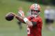 Cleveland Browns quarterback Brian Hoyer passes during a mandatory minicamp practice at the NFL football team's facility in Berea, Ohio Tuesday, June 10, 2014. (AP Photo/Mark Duncan)