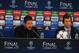 LISBON, PORTUGAL - MAY 24: In this handout image provided by UEFA, Diego Simeone, coach of Atletico Madrid attends the post match press conference after losing the UEFA Champions League final against Real Madrid at Estadio da Luz on May 24, 2014 in Lisbon, Portugal. (Photo by Handout/UEFA via Getty Images)
