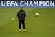 Borussia Dortmund's coach Jurgen Klopp looks at a ball during a training session in Madrid, Monday, April 29, 2013. Borussia Dortmund will play a Champions League semifinal second leg soccer match against Real Madrid on Tuesday. (AP Photo/Andres Kudacki)