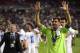 Real goalkeeper Iker Casillas gestures, at the end of the Champions League final soccer match between Atletico Madrid and Real Madrid in Lisbon, Portugal, Saturday, May 24, 2014. Real Madrid won 4-1. (AP Photo/Manu Fernandez)