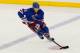 Dec 10, 2013; New York, NY, USA; New York Rangers center Derick Brassard (16) carries the puck during the first period against the Nashville Predators at Madison Square Garden. Mandatory Credit: Anthony Gruppuso-USA TODAY Sports