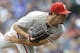 MILWAUKEE, WI - JULY 07: Cole Hamels #35 of the Philadelphia Phillies pitches during the bottom of the first inning against the Milwaukee Brewers at Miller Park on July 07, 2014 in Milwaukee, Wisconsin. (Photo by Mike McGinnis/Getty Images)