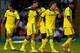 HIGH WYCOMBE, ENGLAND - JULY 16: Branislav Ivanovic of Chelsea celebrates with team mates after scoring a goal duing the pre season friendly match between Wycombe Wanderers and Chelsea at Adams Park on July 16, 2014 in High Wycombe, England. (Photo by Ben Hoskins/Getty Images)