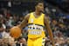 Apr 2, 2014; Denver, CO, USA; Denver Nuggets guard Aaron Brooks (0) with the ball during the second half against the New Orleans Pelicans at Pepsi Center. The Nuggets won 137-107. Mandatory Credit: Chris Humphreys-USA TODAY Sports