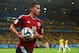 FORTALEZA, BRAZIL - JULY 04: James Rodriguez of Colombia celebrates scoring his team's first goal on a penalty kick during the 2014 FIFA World Cup Brazil Quarter Final match between Brazil and Colombia at Castelao on July 4, 2014 in Fortaleza, Brazil. (Photo by Robert Cianflone/Getty Images)