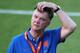 RIO DE JANEIRO, BRAZIL - JULY 06: Head coach Louis van Gaal looks on during the Netherlands training session at the 2014 FIFA World Cup Brazil held at the Estadio Jose Bastos Padilha Gavea on July 6, 2014 in Rio de Janeiro, Brazil. The Netherlands will play Argentina next in their semi final match. (Photo by Dean Mouhtaropoulos/Getty Images)