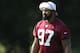 Washington Redskins defensive end Jason Hatcher walks on the field during NFL football minicamp, Wednesday, June 18, 2014, in Ashburn, Va. (AP Photo/Nick Wass)