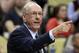 Syracuse coach Jim Boeheim, right, yells instructions during the first half of an East Regional NCAA tournament third-round college basketball game in Pittsburgh, Saturday, March 17, 2012. Syracuse won 75-59. ( AP Photo/Gene J. Puskar)