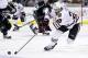 Chicago Blackhawks left wing Brandon Saad skates against the Los Angeles Kings during Game 6 of the Western Conference finals of the NHL hockey Stanley Cup playoffs in Los Angeles, Friday, May 30, 2014. (AP Photo/Chris Carlson)
